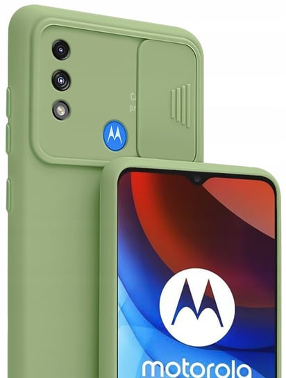 Etui SILICONE CamShield Szkło do Motorola E7 Power Krainagsm