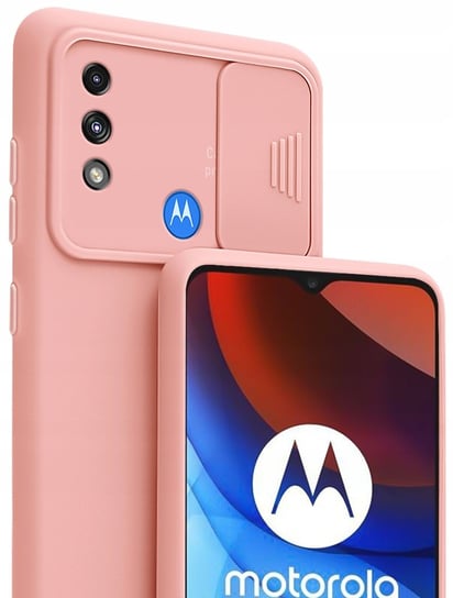 Etui SILICONE CamShield Szkło do Motorola E7 Power Krainagsm