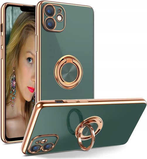 Etui Silicone Ring + Szkło 9H do Apple iPhone 11 Inna marka