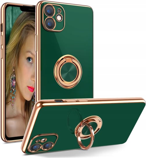 Etui Silicone Ring + Szkło 9H do Apple iPhone 11 Inna marka