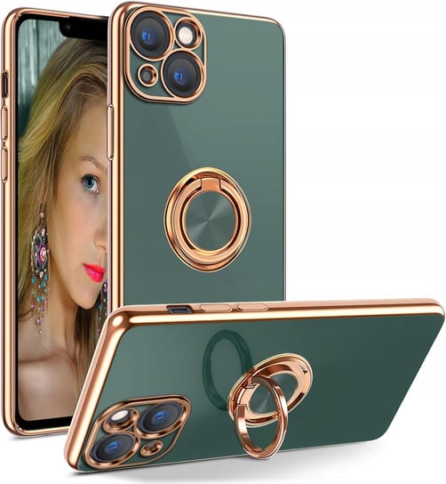 Etui Silicone Ring + Szkło 9H do Apple iPhone 13 Inna marka