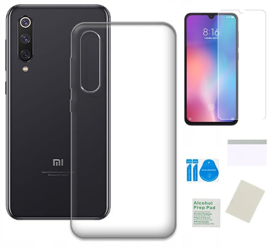 Etui silikonowe 1mm do XIAOMI MI 9 SE obudowa case +folia ochronna na ekran MARTECH