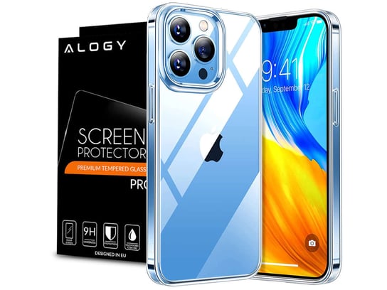 Etui silikonowe Alogy obudowa case do Apple iPhone 13 Pro Max 6.7 przezroczyste + Szkło Apple