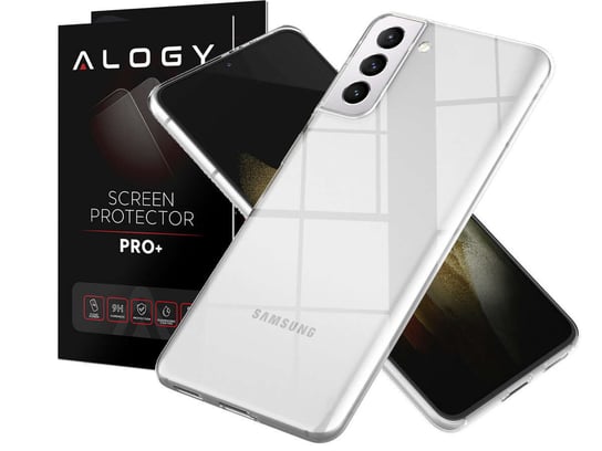 Etui silikonowe Alogy obudowa case do Samsung Galaxy S21 Plus przezroczyste + Szkło Alogy