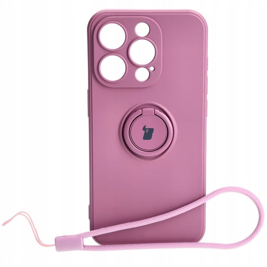 Etui Silikonowe Bizon Do Iphone 15 Pro, Obudowa, Case, Cover, Ring