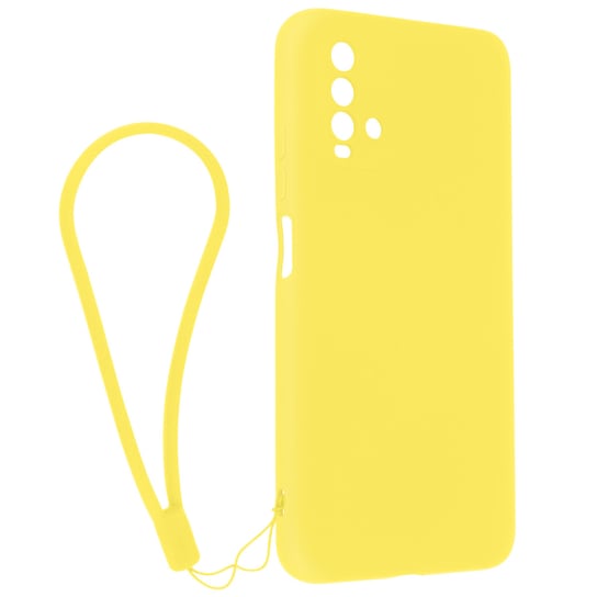 Etui Silikonowe Do Xiaomi Redmi 9T Półsztywne Z Żółtym Nadgarstkiem Avizar