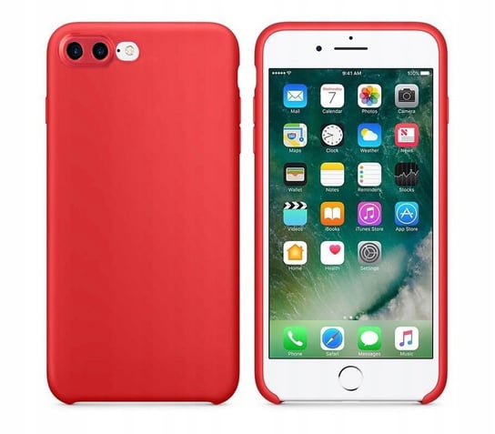 Etui Silikonowe iPhone 7+ czerwone pokrowiec hq M-Import