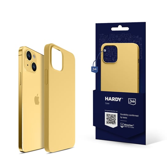 Etui silikonowe na iPhone 15 - 3mk HARDY® Case Yellow Apple