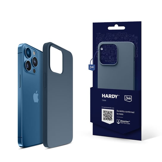 Etui silikonowe na iPhone 15 Pro - 3mk HARDY® Case Royal Blue Apple