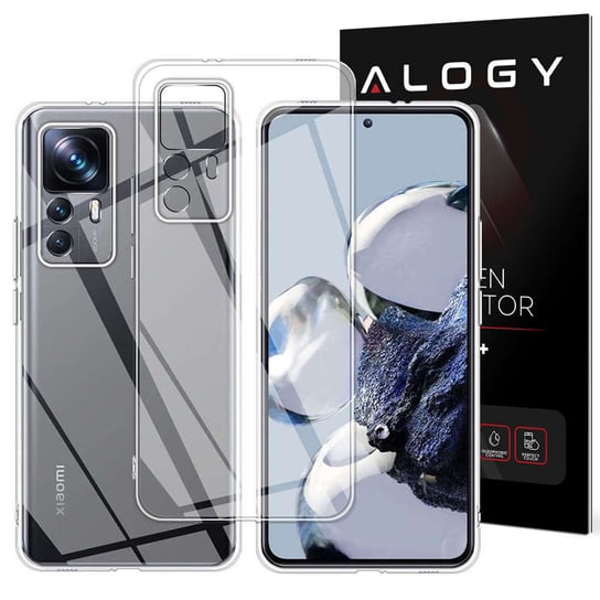 Etui Silikonowe ochronne TPU obudowa Alogy do Xiaomi 12T / 12T Pro Przezroczyste + Szkło Alogy