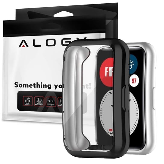 Etui silikonowe TPU nakładka Alogy do Huawei Watch Fit Czarne 4kom.pl