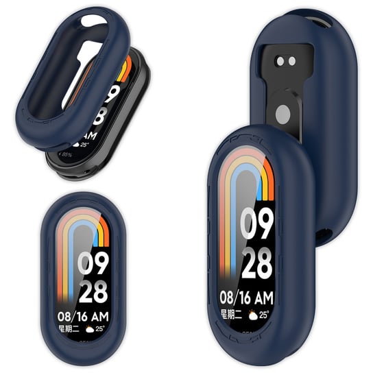 Etui silikonowe Vanfone do Xiaomi Mi Band 8, granatowe Vanfone