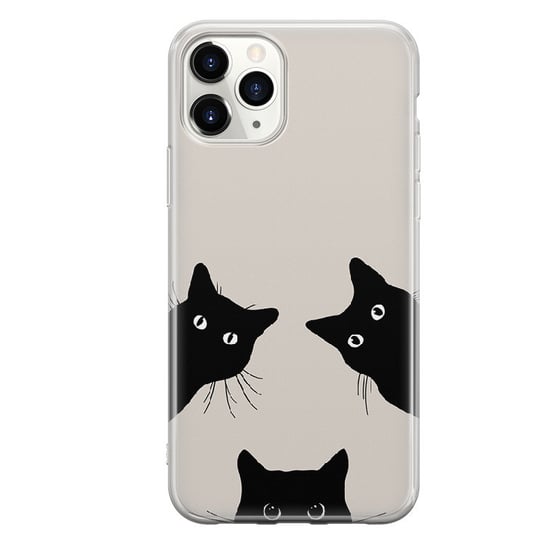 Etui silikonowe z nadrukiem Apple iPhone 11 Pro Czarne koty PieceofCase