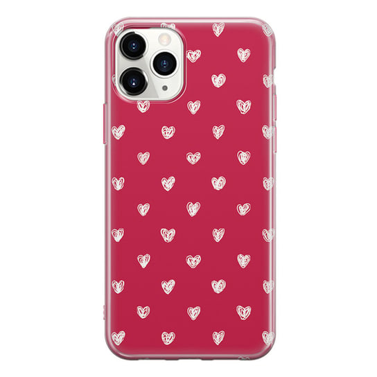 Etui silikonowe z nadrukiem Apple iPhone 14 Pro MAX Serduszka czerwone PieceofCase