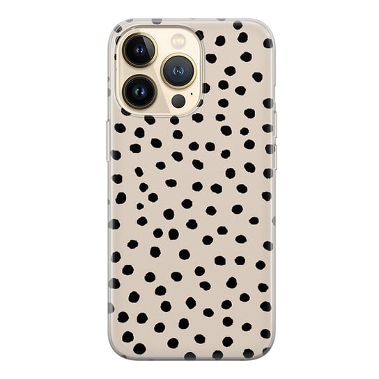 Etui silikonowe z nadrukiem Apple iPhone 15 Pro MAX Kropki dot beż PieceofCase