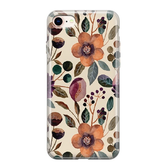 Etui silikonowe z nadrukiem Apple IPhone SE 2020 Malowane kwiaty PieceofCase