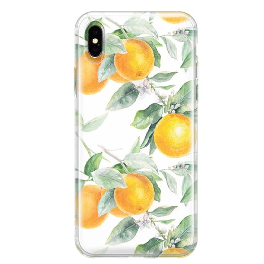 Etui silikonowe z nadrukiem Apple iPhone XS Pomarańcze PieceofCase