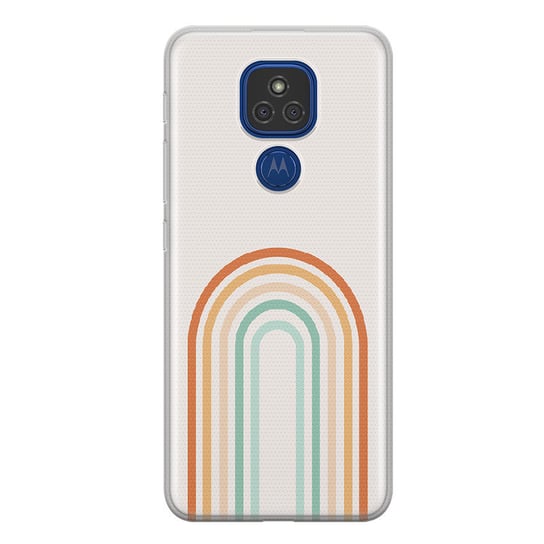 Etui silikonowe z nadrukiem Motorola MOTO E7 PLUS Tęcza boho 2 PieceofCase