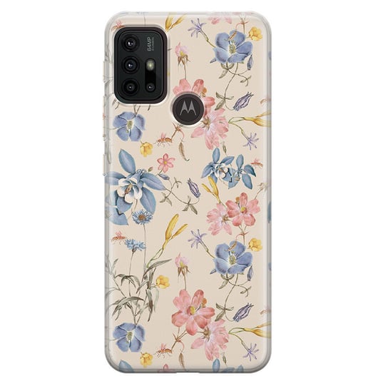 Etui silikonowe z nadrukiem Motorola MOTO G30 Kolorowe kwiaty PieceofCase