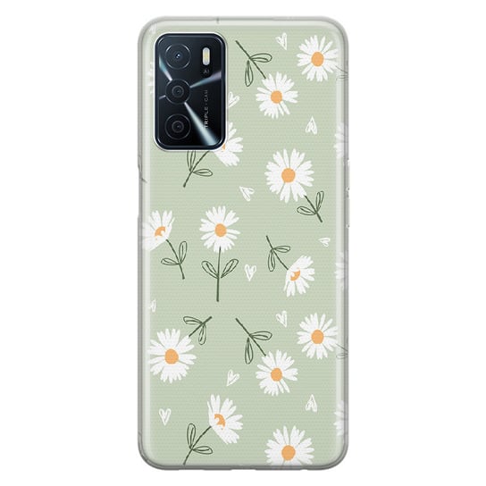 Etui silikonowe z nadrukiem OPPO Oppo A16 Stokrotki pistacja PieceofCase