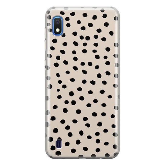 Etui silikonowe z nadrukiem Samsung Galaxy A10 Kropki dot beż PieceofCase