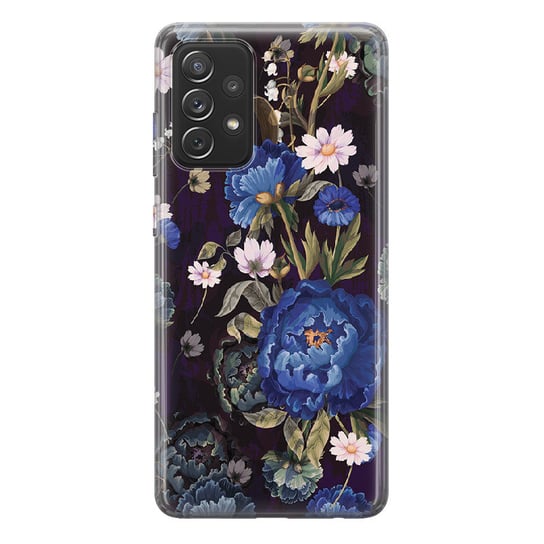 Etui silikonowe z nadrukiem Samsung Galaxy A32 4G Niebieskie piwonie PieceofCase