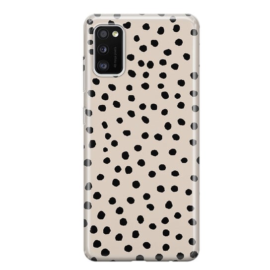 Etui silikonowe z nadrukiem Samsung Galaxy A41 Kropki dot beż PieceofCase