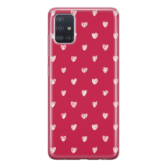 Etui silikonowe z nadrukiem Samsung Galaxy A71 Serduszka czerwone PieceofCase