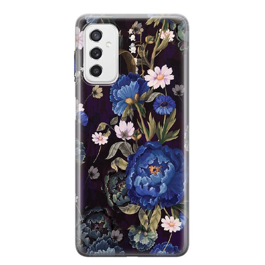 Etui silikonowe z nadrukiem Samsung Galaxy M13 4G Niebieskie piwonie PieceofCase