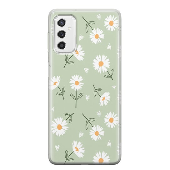 Etui silikonowe z nadrukiem Samsung Galaxy M13 4G Stokrotki pistacja PieceofCase