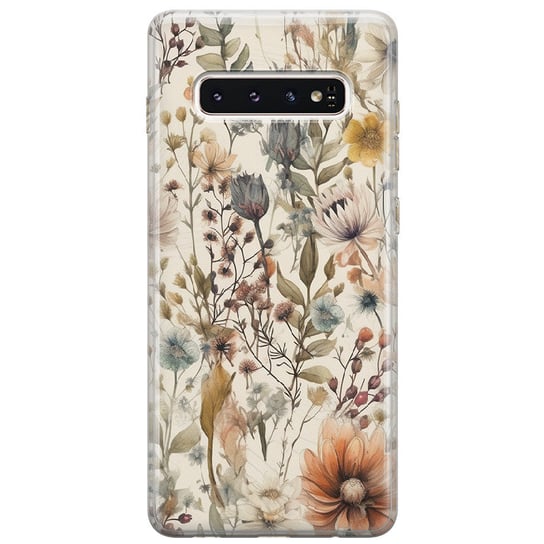 Etui silikonowe z nadrukiem Samsung Galaxy S10 Łąka beż PieceofCase