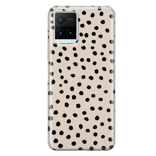 Etui silikonowe z nadrukiem VIVO Vivo Y33s Kropki dot beż PieceofCase