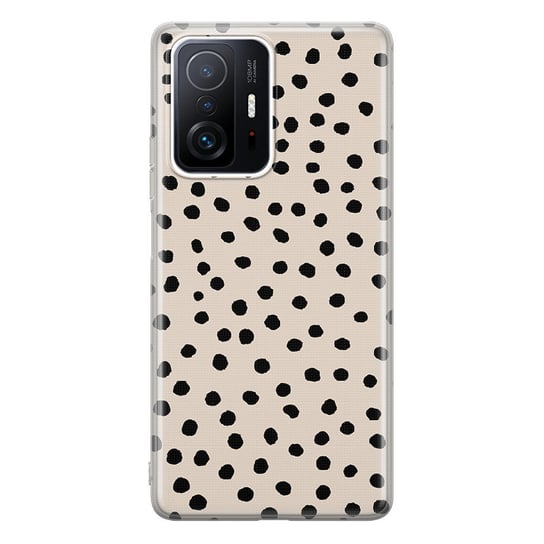 Etui silikonowe z nadrukiem Xiaomi 11T Kropki dot beż PieceofCase