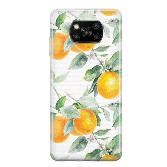 Etui silikonowe z nadrukiem Xiaomi POCO X3 PRO Pomarańcze PieceofCase