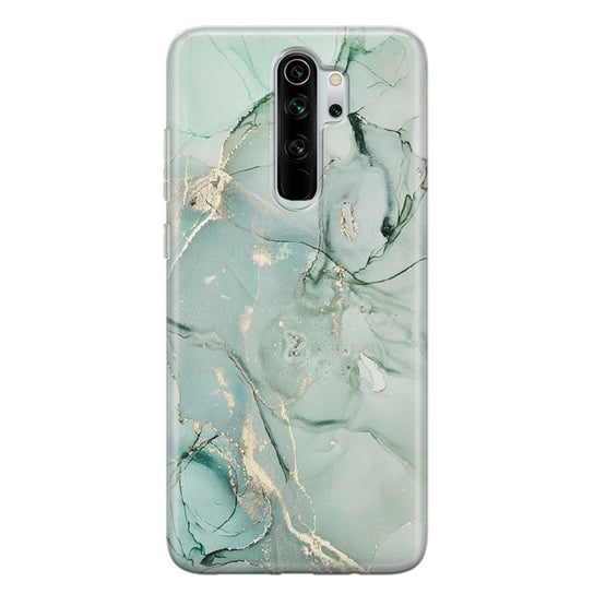 Etui silikonowe z nadrukiem Xiaomi Redmi 9 Marmur pistacja golden PieceofCase