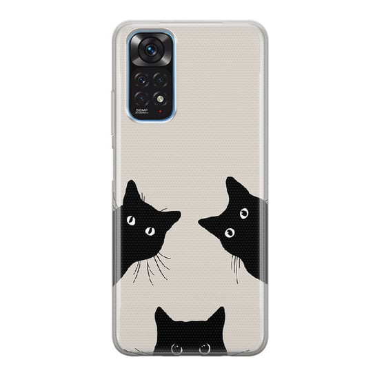 Etui silikonowe z nadrukiem Xiaomi Redmi Note 11 Czarne koty PieceofCase