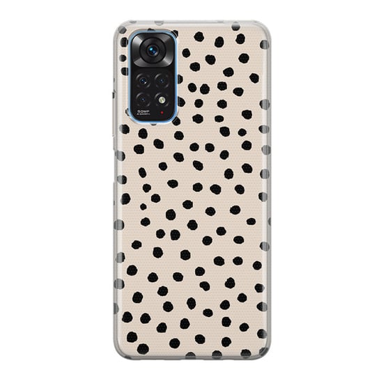 Etui silikonowe z nadrukiem Xiaomi Redmi Note 11 Kropki dot beż PieceofCase