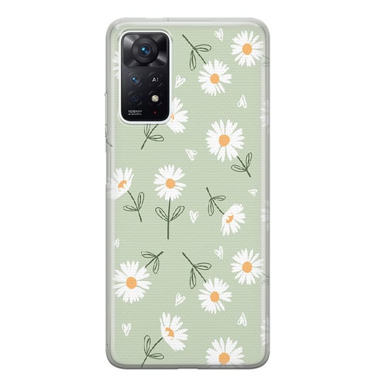 Etui silikonowe z nadrukiem Xiaomi Redmi Note 11 Pro 5G Stokrotki pistacja PieceofCase