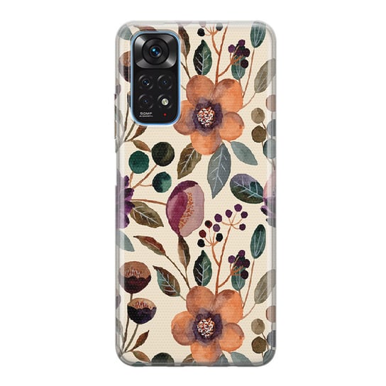 Etui silikonowe z nadrukiem Xiaomi Redmi Note 11s Malowane kwiaty PieceofCase