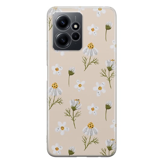 Etui silikonowe z nadrukiem Xiaomi Redmi Note 12 4G Stokrotki PieceofCase