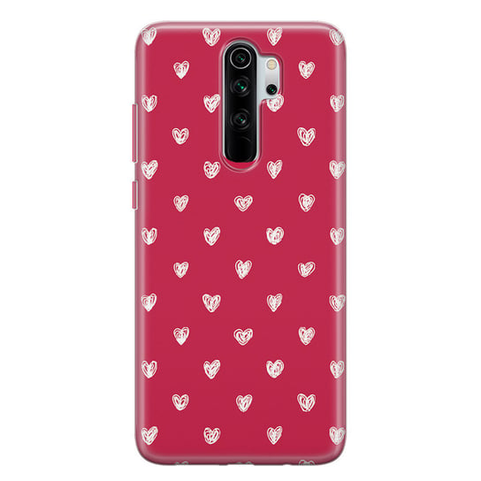 Etui silikonowe z nadrukiem Xiaomi Redmi Note 8 Pro Serduszka czerwone PieceofCase