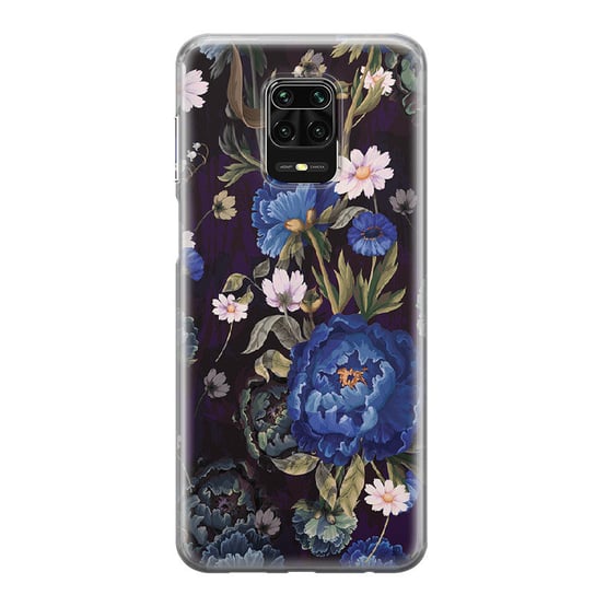 Etui silikonowe z nadrukiem Xiaomi Redmi Note 9S Niebieskie piwonie PieceofCase