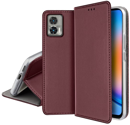 Etui Skórzane Do Motorola Edge 30 Neo Magnetyczne Book Case Tokra Szkło 9H Krainagsm