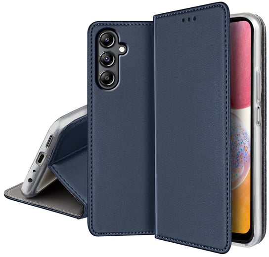 ETUI SKÓRZANE do SAMSUNG GALAXY A34 5G MAGNETYCZNE BOOK CASE TOKRA SZKŁO 9H Krainagsm