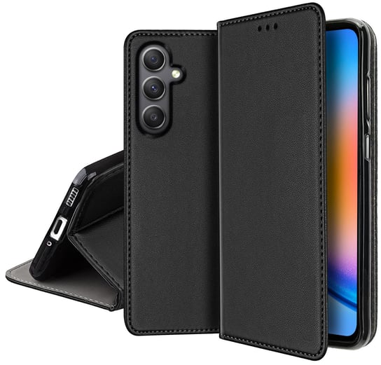 ETUI SKÓRZANE do Samsung Galaxy M35 5G MAGNETYCZNE BOOK CASE TOKRA SZKŁO 9H Krainagsm