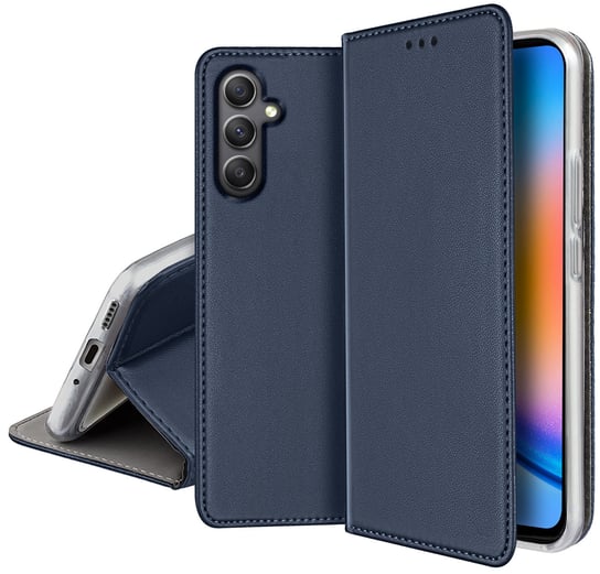 ETUI SKÓRZANE do Samsung Galaxy M55 5G MAGNETYCZNE BOOK TOKRA SZKŁO Krainagsm