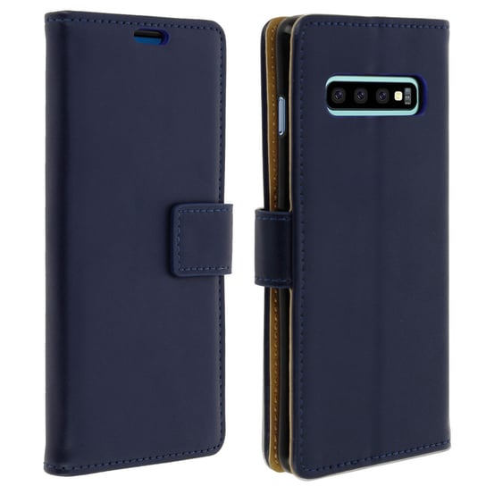 Etui Slim Case, etui z klapką, portfel z podstawką do Samsunga Galaxy S10 - Ciemnoniebieski Avizar