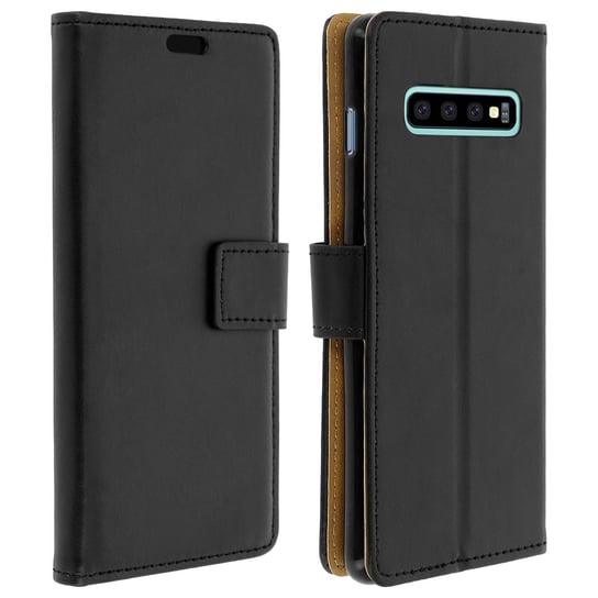 Etui Slim Case, etui z klapką, portfel z podstawką do Samsunga Galaxy S10 - Czarny Avizar