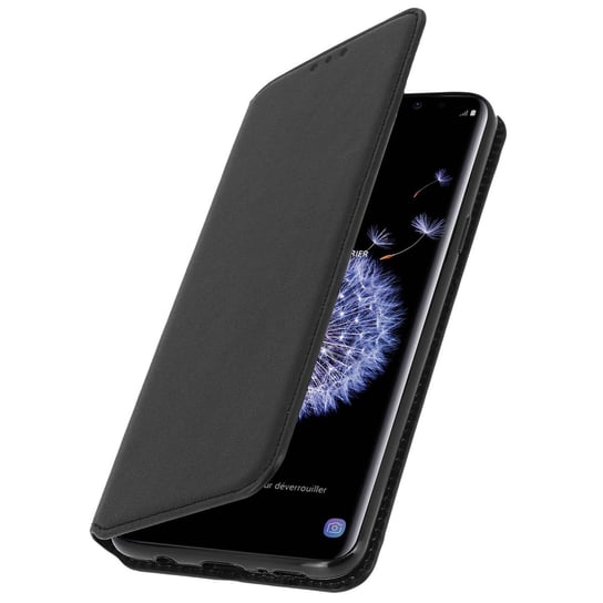 Etui Slim Case, etui z podstawką Classic Edition z kieszenią na kartę do Galaxy S9 – czarne Avizar