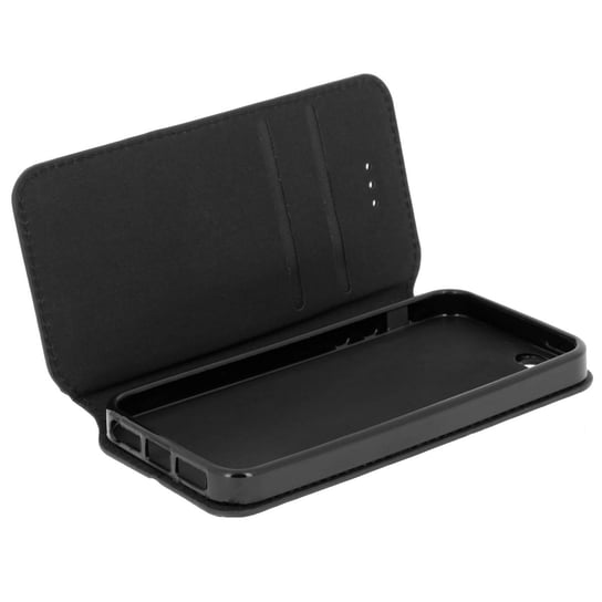 Etui Slim Case, etui z podstawką Classic Edition z kieszenią na kartę do iPhone'a 5/5S/SE – czarne Avizar